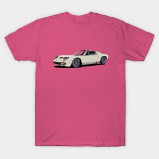 Lamborghini Miura in bianco white T-Shirt